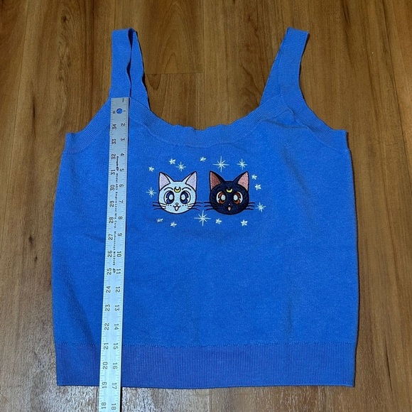 Sailor Moon Blue Cat Graphic Tank Top - Picture 4 of 10